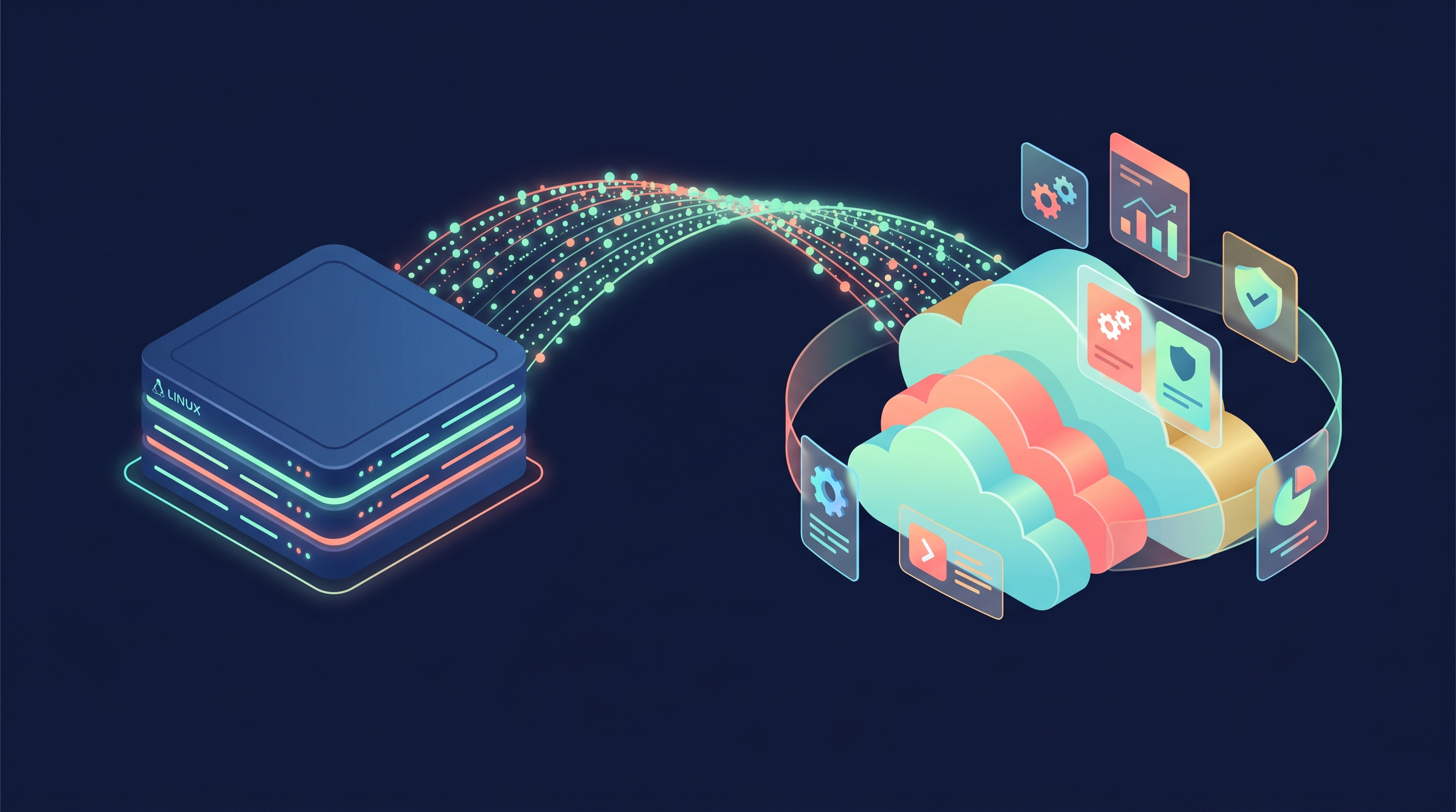 A Linux server transforming into a cloud platform
